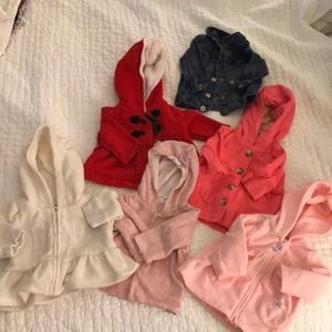 Lot of baby girl 0-3 month jackets